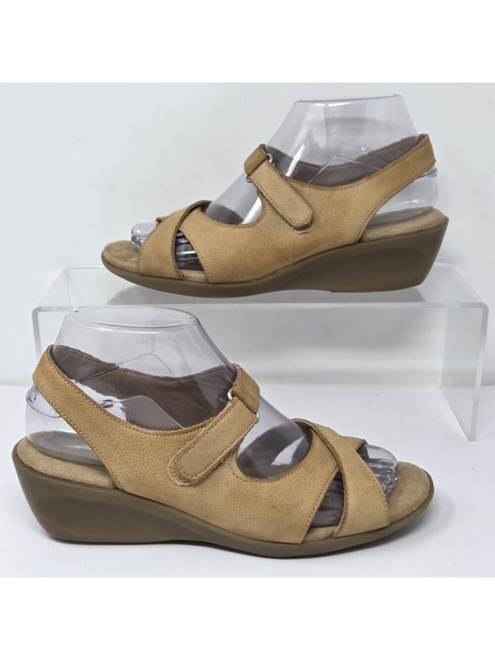 Aerosoles Wedge Womens Sandals 7 Tan Padded Comfort Badvertisement Slingback